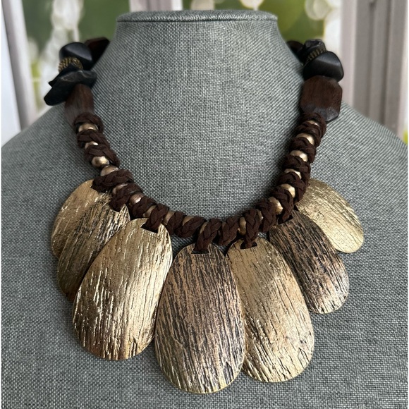 Chico's Jewelry - Chicos Vintage Adjustable Necklace with Metal Teardrop Pendants